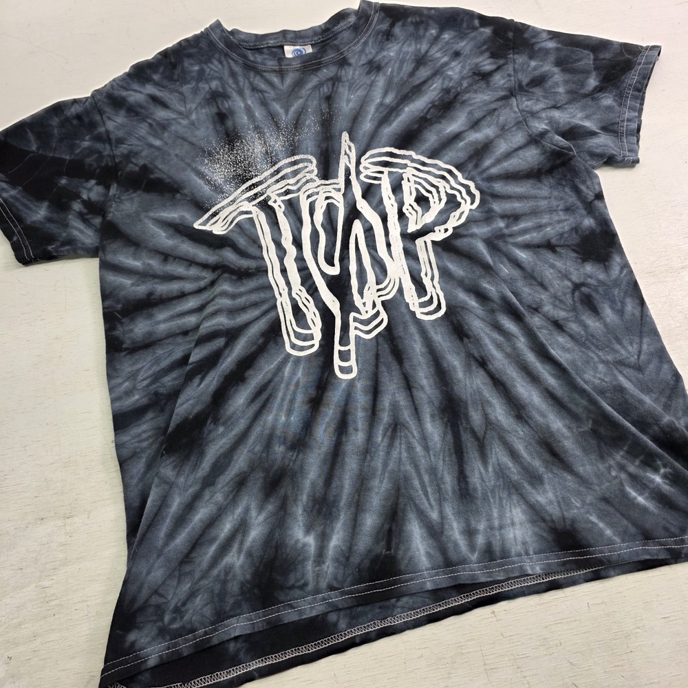 Twenty One Pilots Official TOP Logo Gray Wash Tie Dye Men's T-Shirt Sz L EUC‎ - Picture 2 of 6